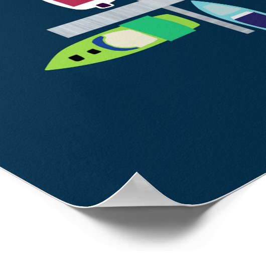 Boat Docks-Multi op marine Poster (Hoek)