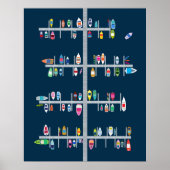 Boat Docks-Multi op marine Poster (Voorkant)