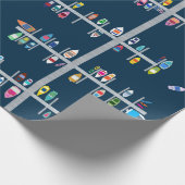 Boat Docks- Multicolor op de marine Cadeaupapier (Hoek)