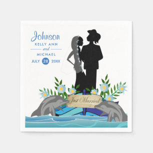 Boat Dolphin Wedding Servet