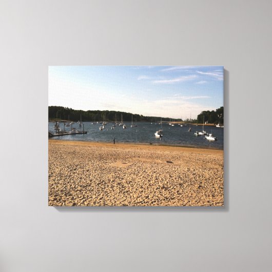 BOAT EN BEACH SCENE CANVAS AFDRUK (Voorkant)
