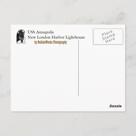 Boat en vuurtoren briefkaart (Achterkant)