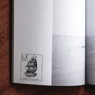 Boat Ex Libris Bibliotheek Boek Rubberstempel