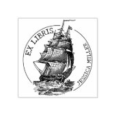 Boat Ex Libris Bibliotheek Boek Rubberstempel (Afrduk)