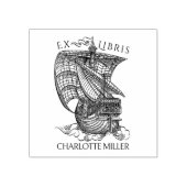  Boat Ex Libris Bibliotheek Boek Rubberstempel (Afrduk)