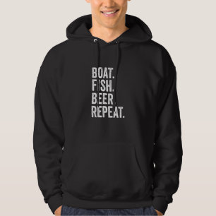 Boat Fish Beer Herhalen Drink het Bait Lake C Hoodie