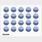 Boat-foto Ronde Sticker (Vel)
