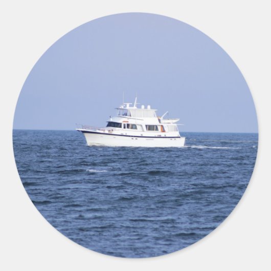 Boat-foto Ronde Sticker (Voorkant)