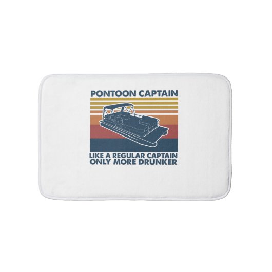 Boat Gift | Funny  Pontoon Boat Gift Idee Badmat (Voorkant)