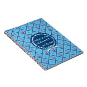 Boat Guest Book I Nautical Icons Turquoise Blue Notitieboek (Rechterzijde)