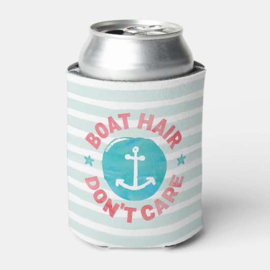 "Boat Hair Don't Care" (gepersonaliseerd) Blikjeskoeler (Blikje Voorkant)