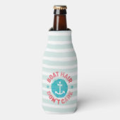"Boat Hair Don't Care" (gepersonaliseerd) Flesjeskoeler (Fles Voorkant)