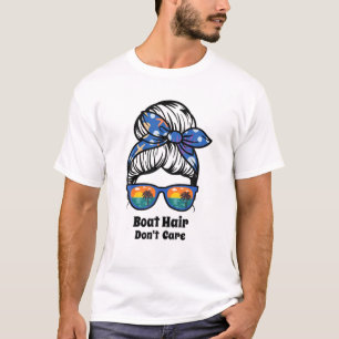 Boat Hair geeft geen Bun Beach Women's Funny T-shirt