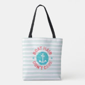 "Boat Hair maakt niet uit" Tote Bag (Achterkant)