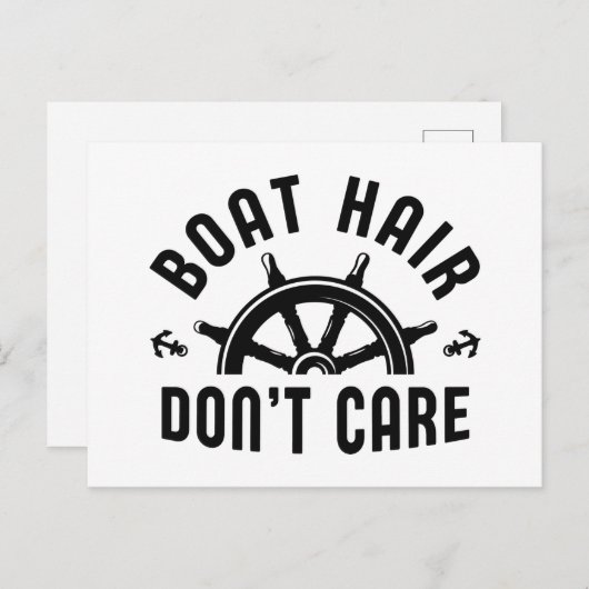 Boat Hair Zorg er niet om Briefkaart (Voorkant / Achterkant)