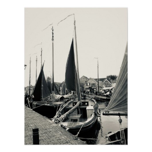 Boat, Harbor, Fishingboat  Perfect Poster (Voorkant)