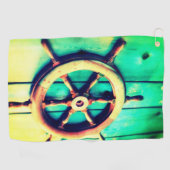 Boat Helm Golf Towel Golfhanddoek (Horizontaal)