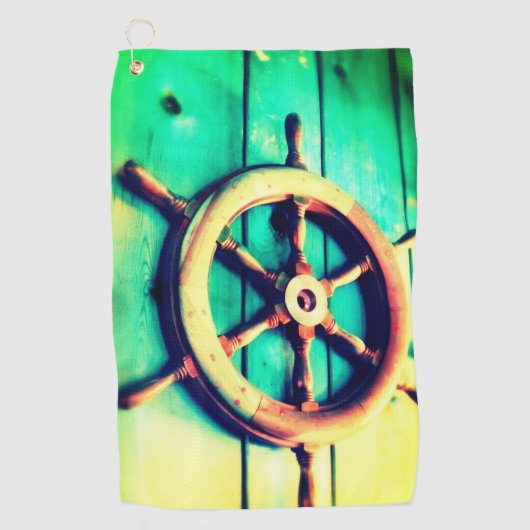 Boat Helm Golf Towel Golfhanddoek (Voorkant)