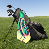 Boat Helm Golf Towel Golfhanddoek (Groen)