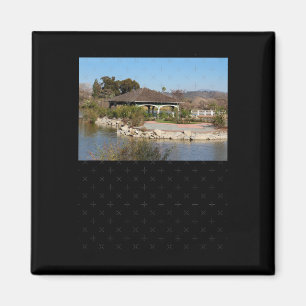 Boat House bij Lindo Lake Sticker Magneet