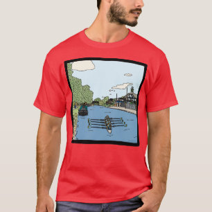 Boat House Cambridge worstelt Strugletown T-shirt