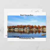 Boat House Row, Philadelphia, postzegel PA Briefkaart (Voorkant / Achterkant)