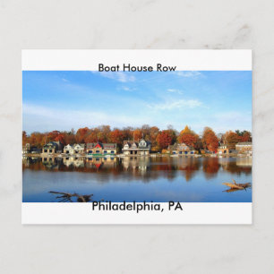 Boat House Row, Philadelphia, postzegel PA Briefkaart