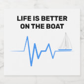 Boat | houten boat | zeeman sparkling wijnetiket (Enkel label)