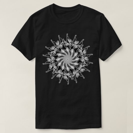 Boat Hull amp Moth Mandala T-shirt (Design voorkant)