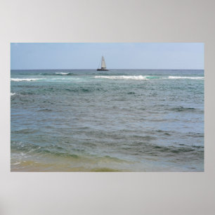 Boat in de Oceaan Poster