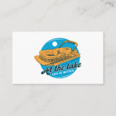 Boat in het meer visitekaartje (Voorkant)