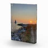 Boat in het Ontario-meer tijdens de zonnesteek Fotoblokken (Rechts)