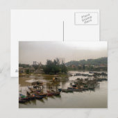 Boat in het Vietnamese Geviste dorp Briefkaart (Voorkant / Achterkant)