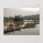 Boat in het Vietnamese Geviste dorp Briefkaart (Voorkant)