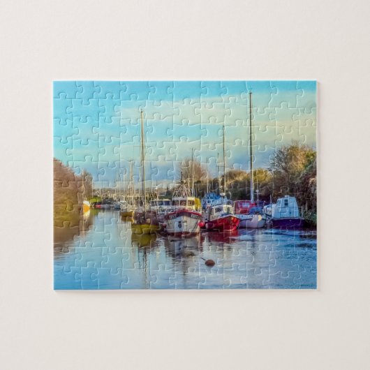 Boat in Lydney Harbor Legpuzzel (Horizontaal)