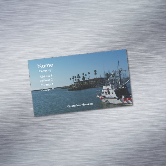 Boat in Oceanside, CA- Magnetisch Visitekaartje (Voorbeeld)