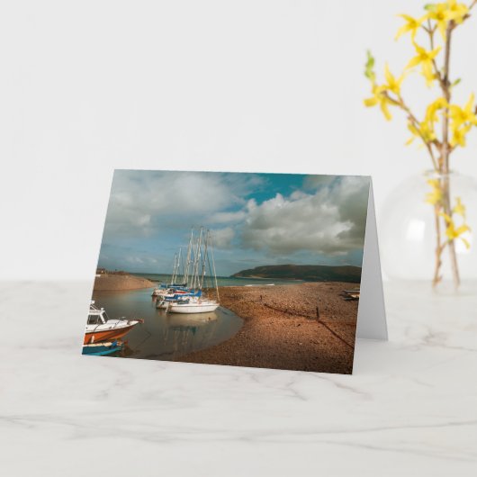 Boat in Porlock Weir Kaart (Gele Bloem)