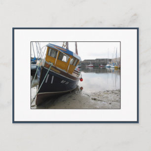 Boat in Portsoy, Aberdeenshire, Schotland Briefkaart