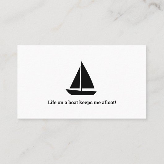 Boat Kaart voor de zeilliefhebber Visitekaartje (Achterkant)