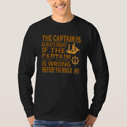 Boat Kapitein Cruise Rules T-shirt (Voorkant)