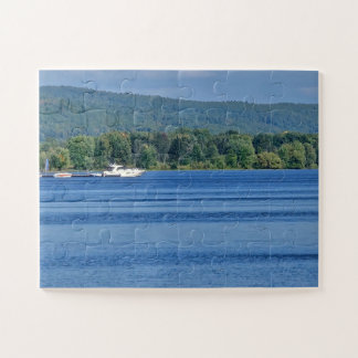 Boat Lake Puzzle Scenic Nature Jigsaw Legpuzzel
