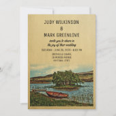 Boat Lake Wedding Invitation  Natuur Kaart (Voorkant)