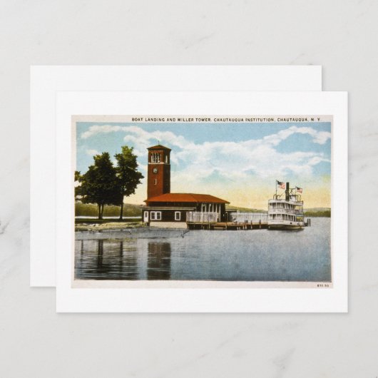 Boat Landing and Miller Tower Briefkaart (Voorkant / Achterkant)