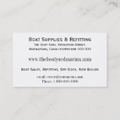 Boat levert scheepsbevoorrading visitekaartje (Achterkant)