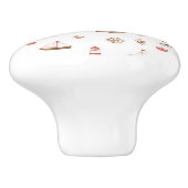 Boat & Lighthouse Ceramic Door Knob Keramische Knop (Zijkant)