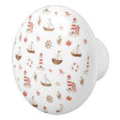 Boat & Lighthouse Ceramic Door Knob Keramische Knop (Rechts)