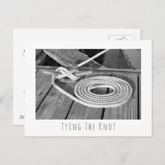 Boat Line Save the Date Aankondigingskaart (Voorkant / Achterkant)