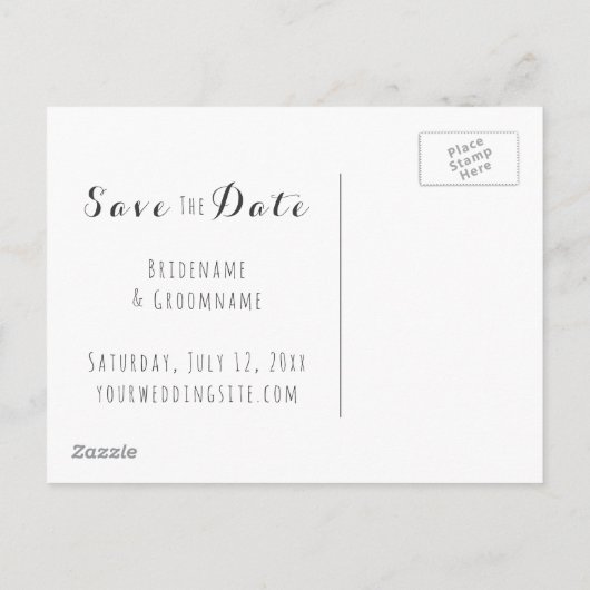 Boat Line Save the Date Aankondigingskaart (Achterkant)