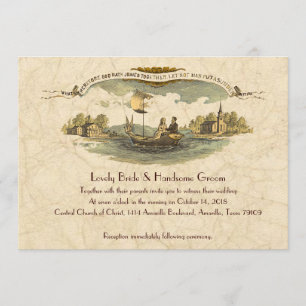 Boat Lovers Wedding-Korting Kaart