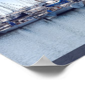 Boat Marina op Lake Poster (Hoek)